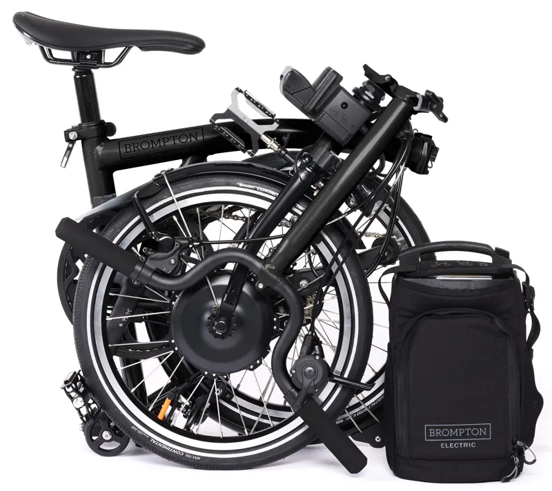 Brompton Electric P Line Urban Folding Bike 2024 in Midnight Black-3